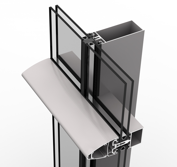 fachada aluminio s52 semiestructural